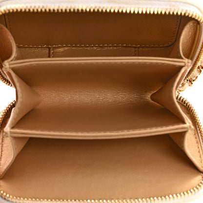 Chanel Lambskin Quilted Golden Plate Clutch With Chain White 5 of 11