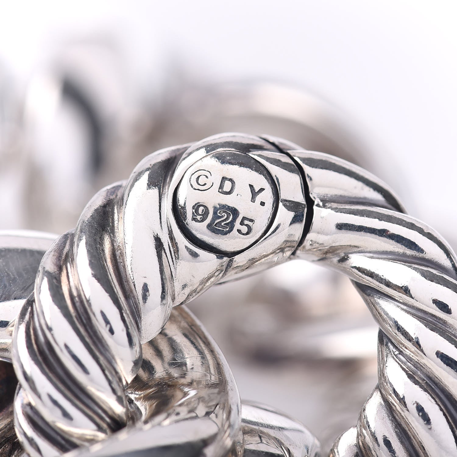 David Yurman Sterling Silver Cordelia Curb Link Bracelet 4 of 4