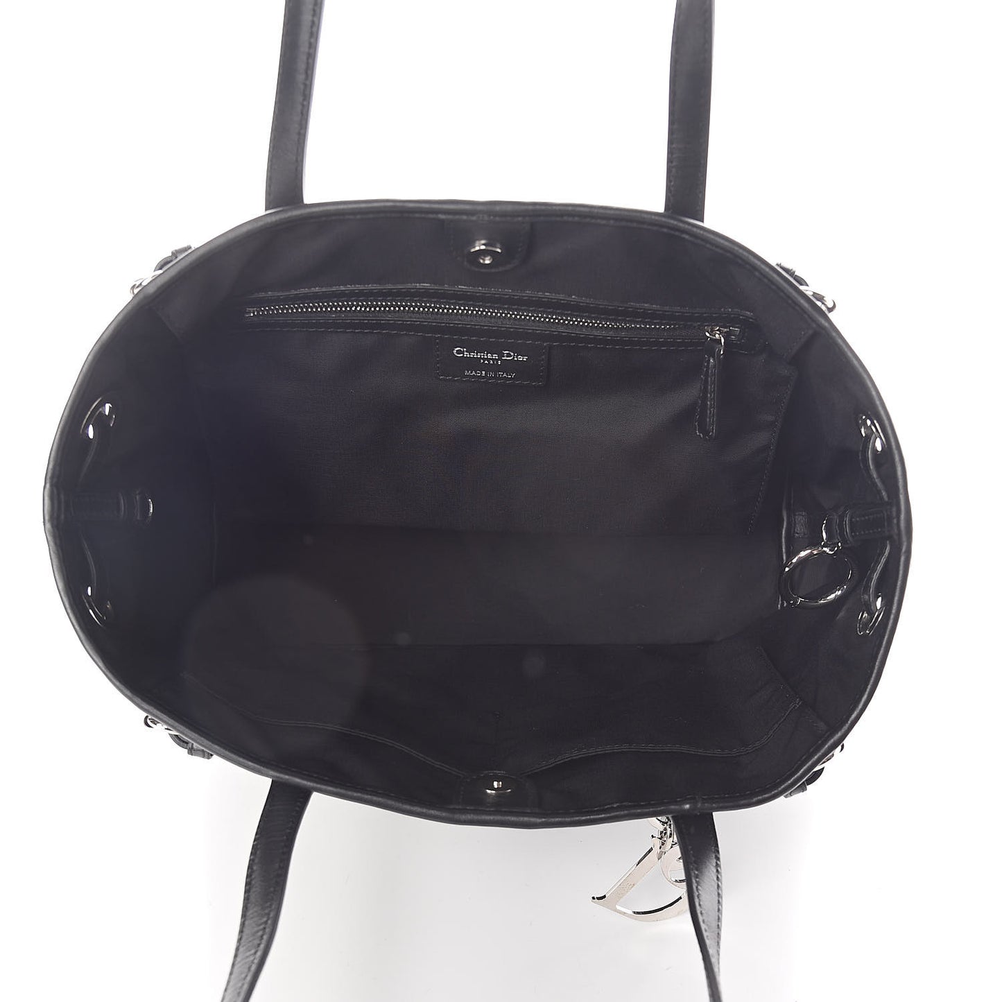 Coated Canvas Cannage Medium Panarea Tote Black