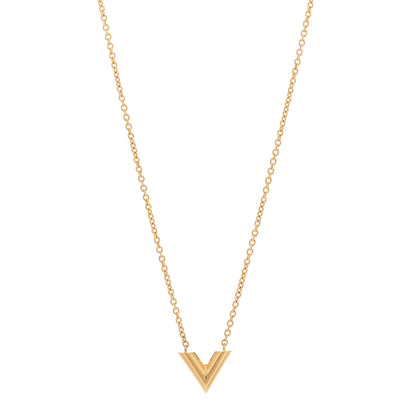 Louis Vuitton Brass Essential V Necklace Gold 1 of 6