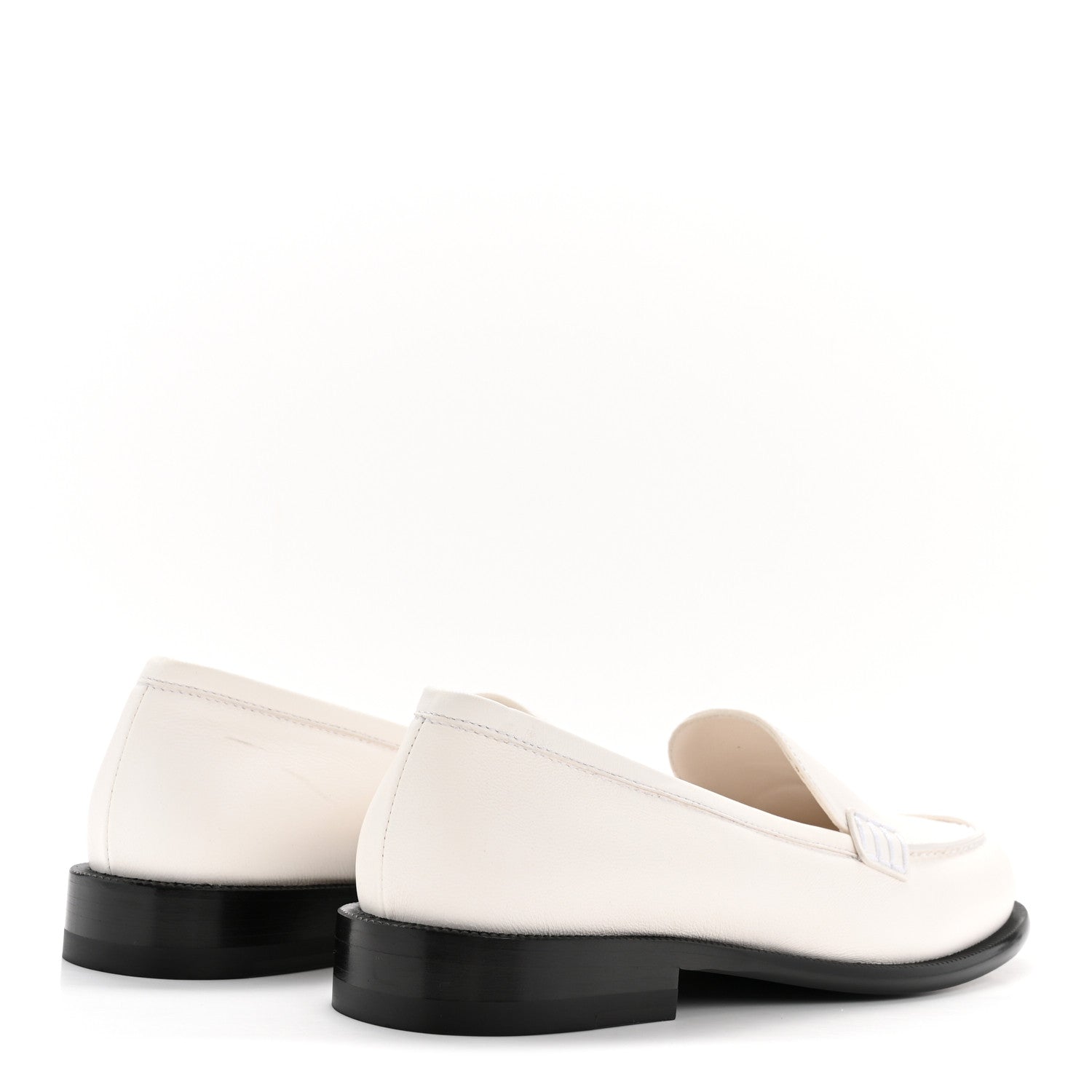 Chanel Lambskin CC Mocassin Loafers 38.5 White 10 of 18