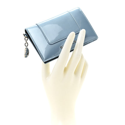 Bulgari Patent Calfskin Serpenti Forever Card Case Blue 2 of 7