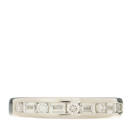 Tiffany Platinum Round Baguette Diamond 3mm Channel-Set Eternity Band Ring 48 4.5 1 of 5