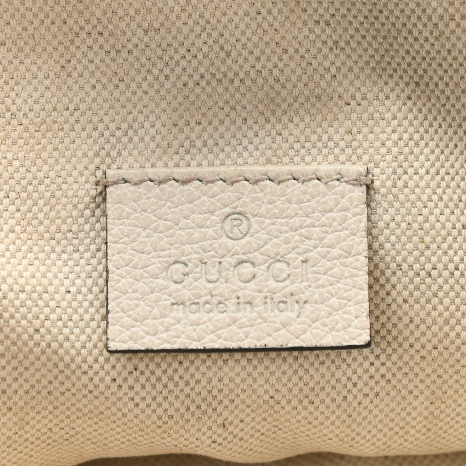 Gucci Grained Calfskin Logo Belt Bag White 6 of 10