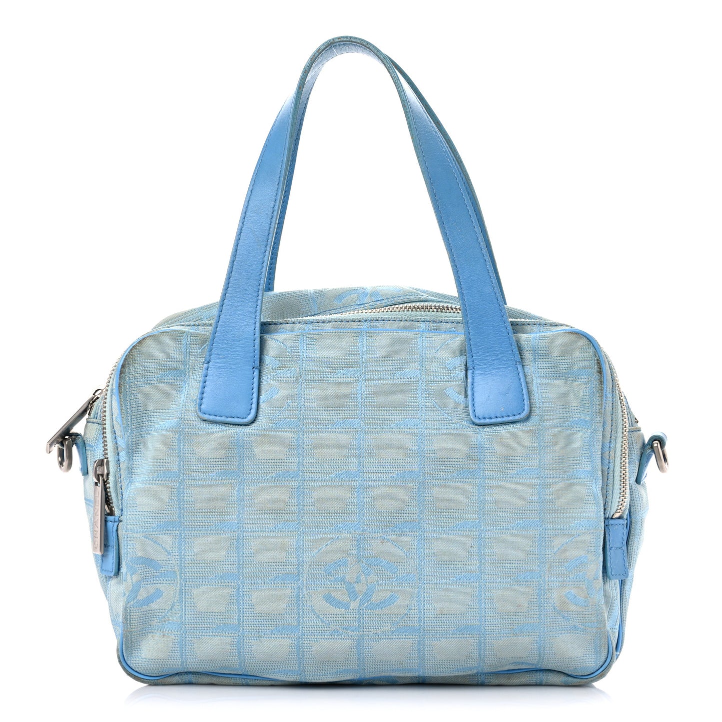 Nylon Medium Travel Tote Blue