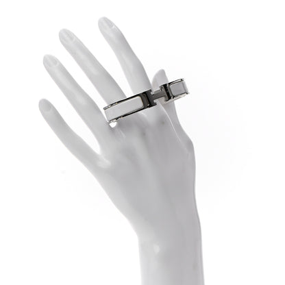 Hermes Enamel Narrow Clic Clac H Bracelet GM White 2 of 5