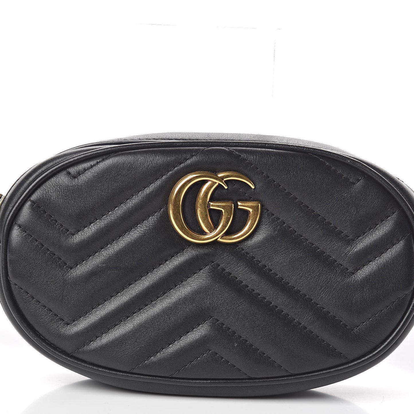 Calfskin Matelasse GG Marmont Belt Bag 85 34 Black