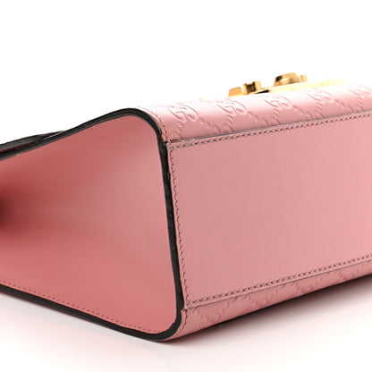 Gucci Guccissima Signature Medium Padlock Shoulder Bag Rose Baby Candy 9 of 14
