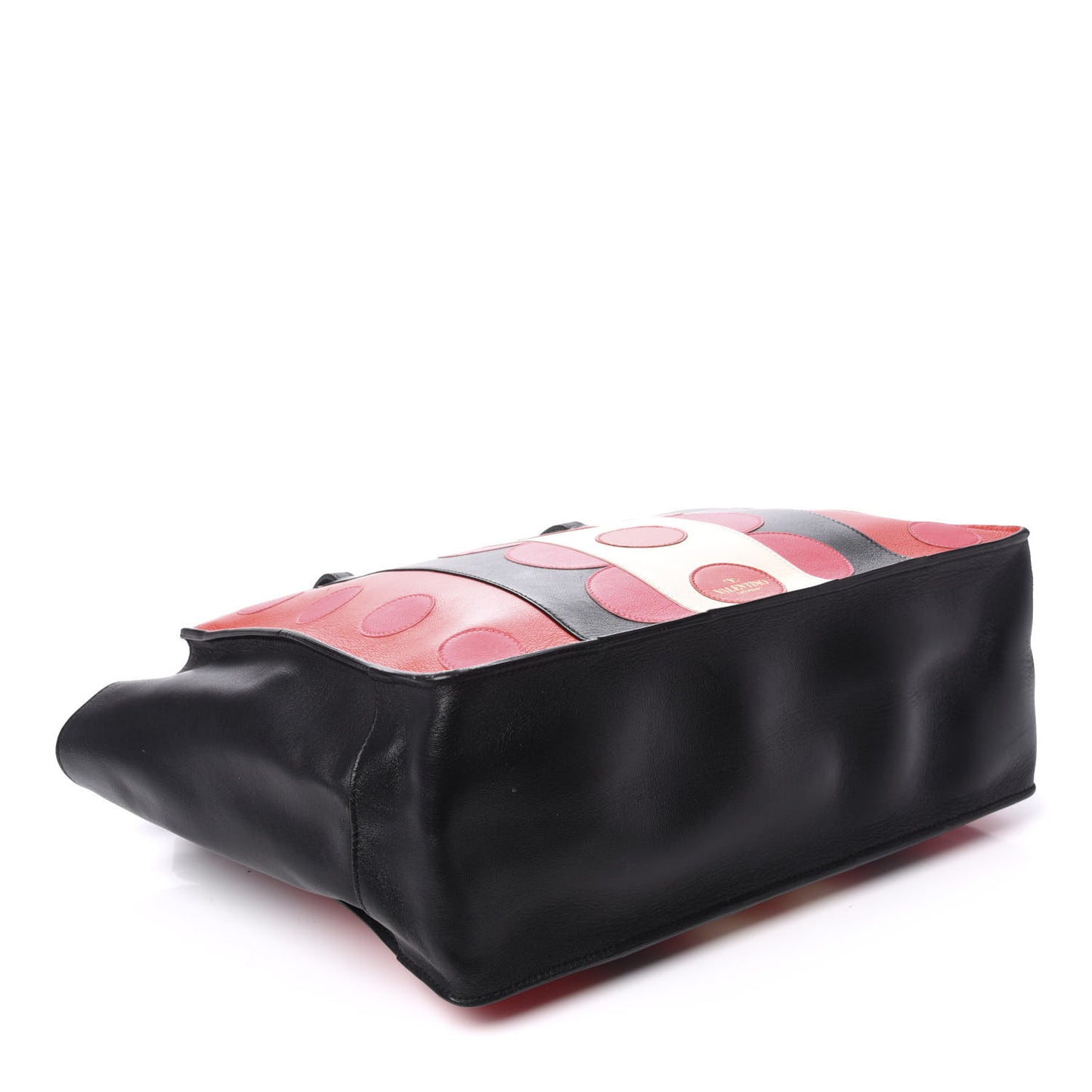 Calfskin Carmen Medium Tote Black Deep Rose