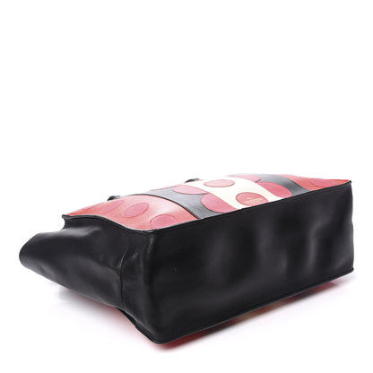 Valentino Garavani Calfskin Carmen Medium Tote Black Deep Rose 4 of 9