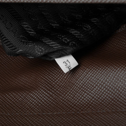 Prada Saffiano Cuir Twin Tote Cacao 7 of 7