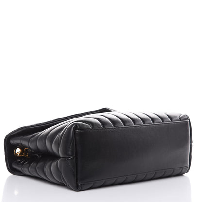 Saint Laurent Calfskin Y Quilted Monogram Medium Loulou Chain Satchel Black 4 of 11