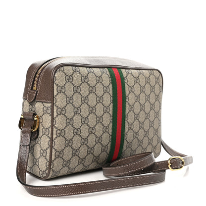Gucci GG Supreme Monogram Web Small Ophidia Shoulder Bag Brown 3 of 10