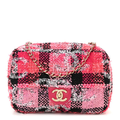 Chanel Tweed Large Tote Flap Pink Black 1 of 17