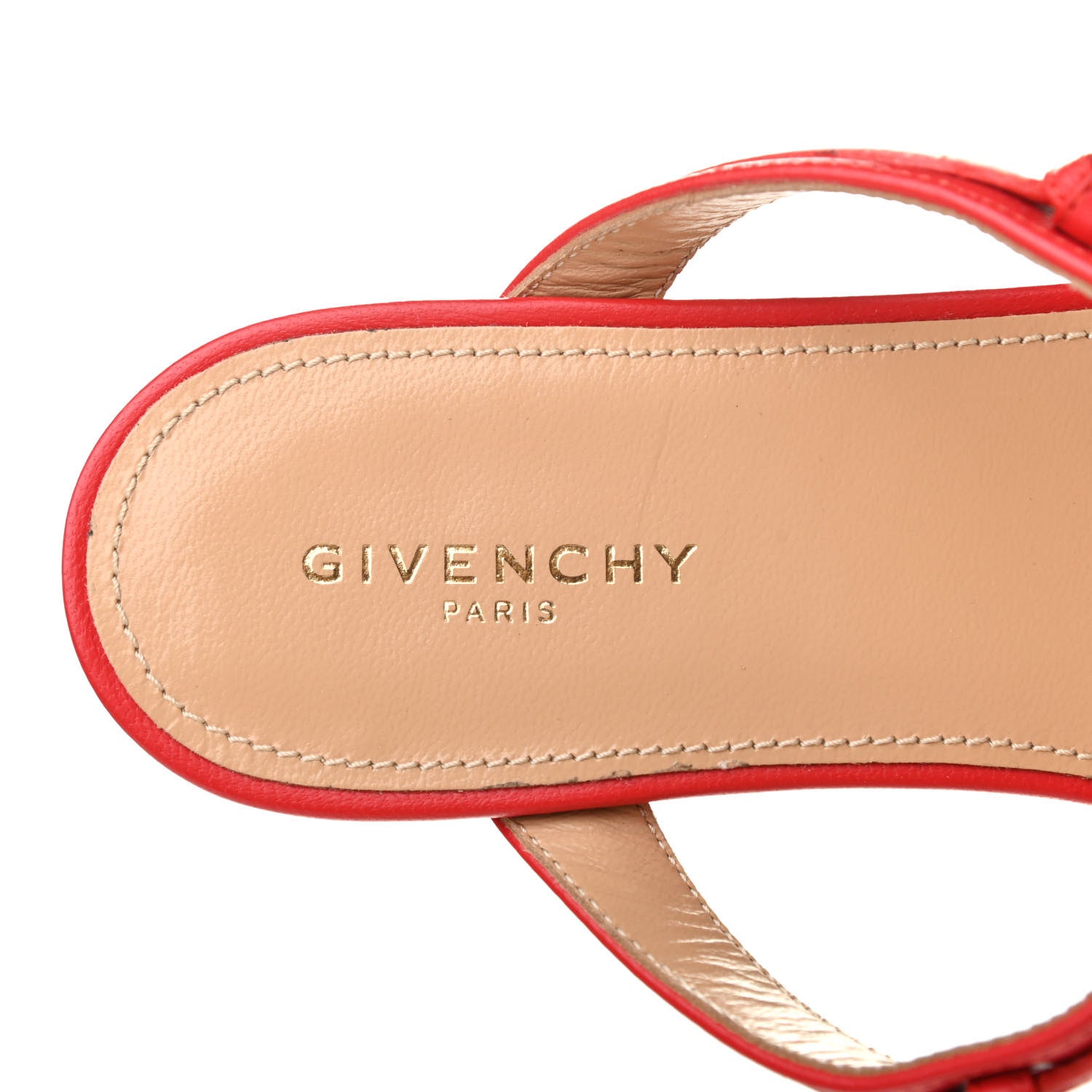 Givenchy Calfksin Elba Thong Sandals 36 Red 6 of 8