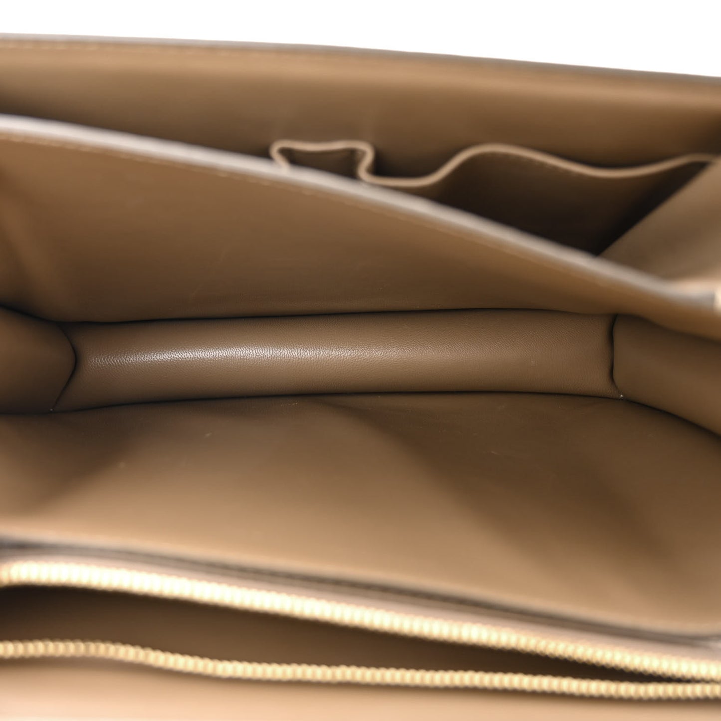 Liege Calfskin Medium Classic Box Flap Bag Taupe