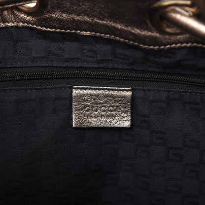 Gucci Metallic Calfskin Drawstring Shoulder Bag Gold 8 of 10