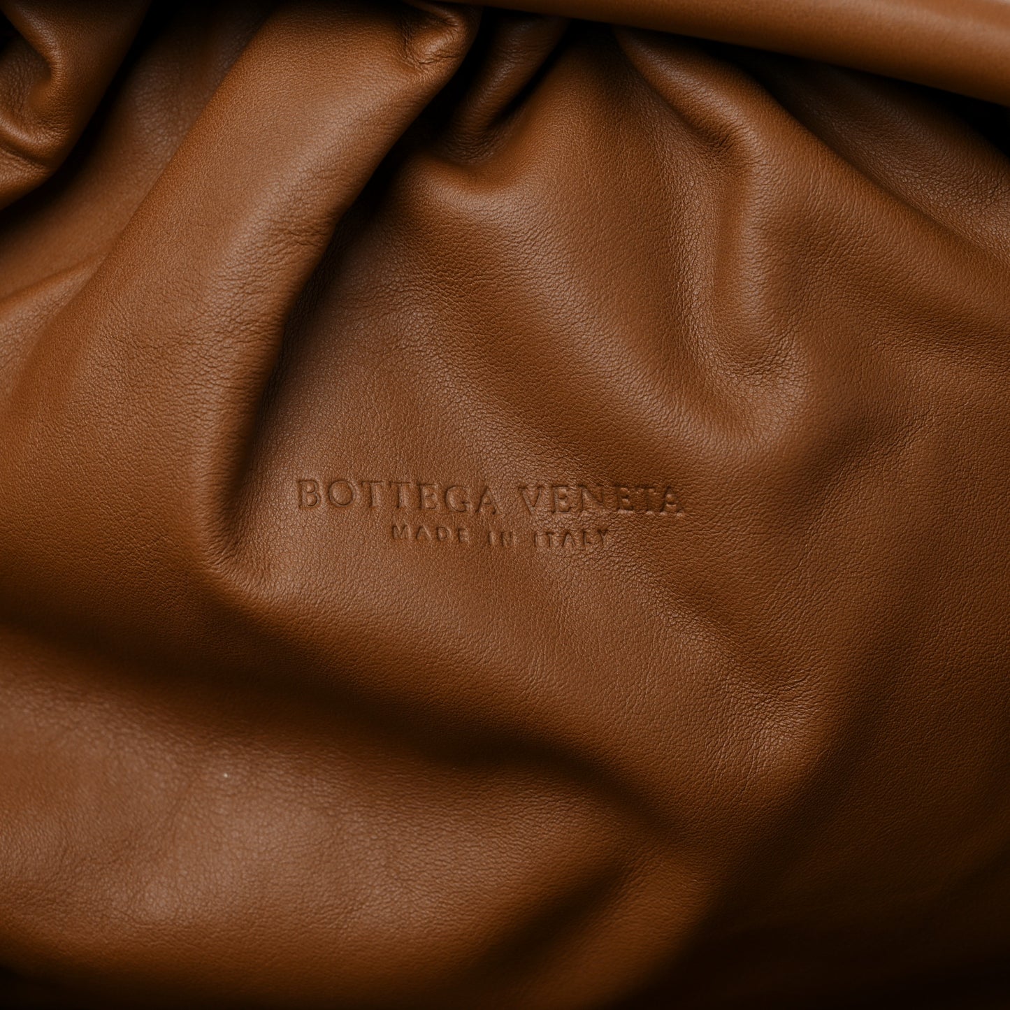Smooth Butter Calf The Pouch Oversized Clutch Cammello