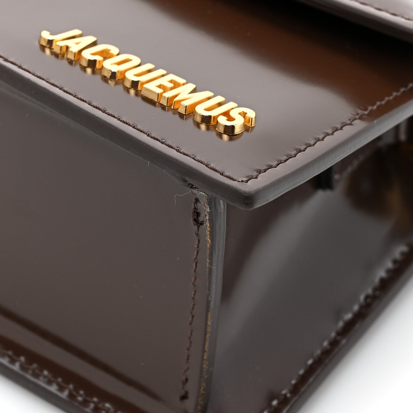 Glazed Calfskin Le Grand Bambino Midnight Brown