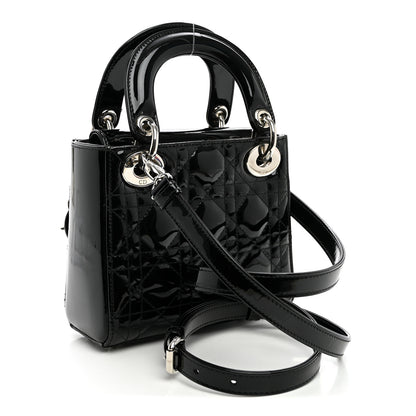 Christian Dior Patent Cannage Mini Lady Dior Black 2 of 9