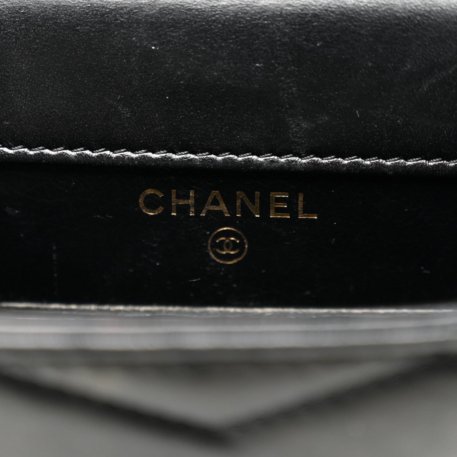 Chanel Calfskin Chevron Quilted Medal Mini Clutch With Chain  Black 6 of 14