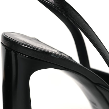 Jimmy Choo Nappa Lev 95 Peep Toe Slingback Pumps 39.5 Black 9 of 10