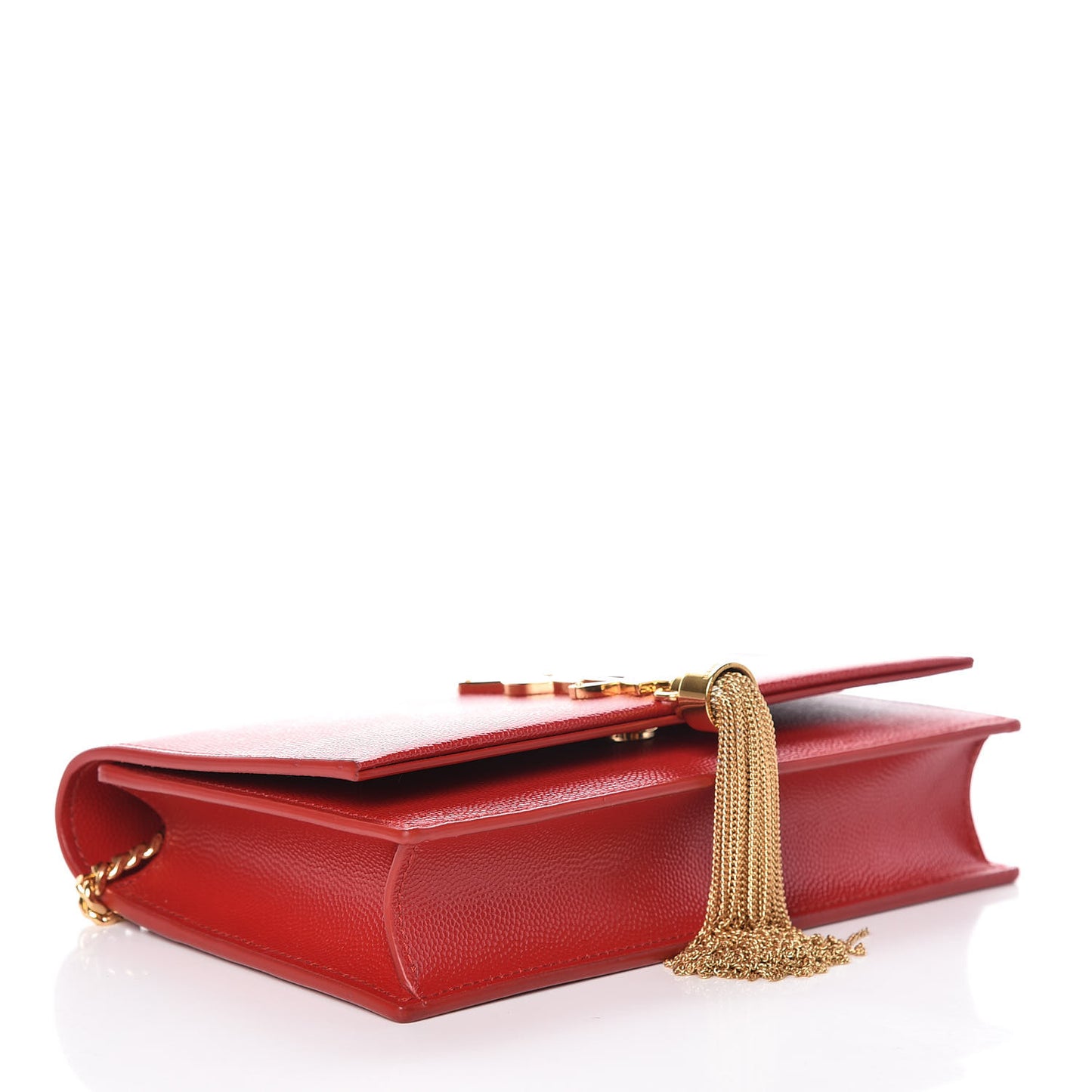 Grain De Poudre Small Classic Monogram Kate Tassel Satchel Red