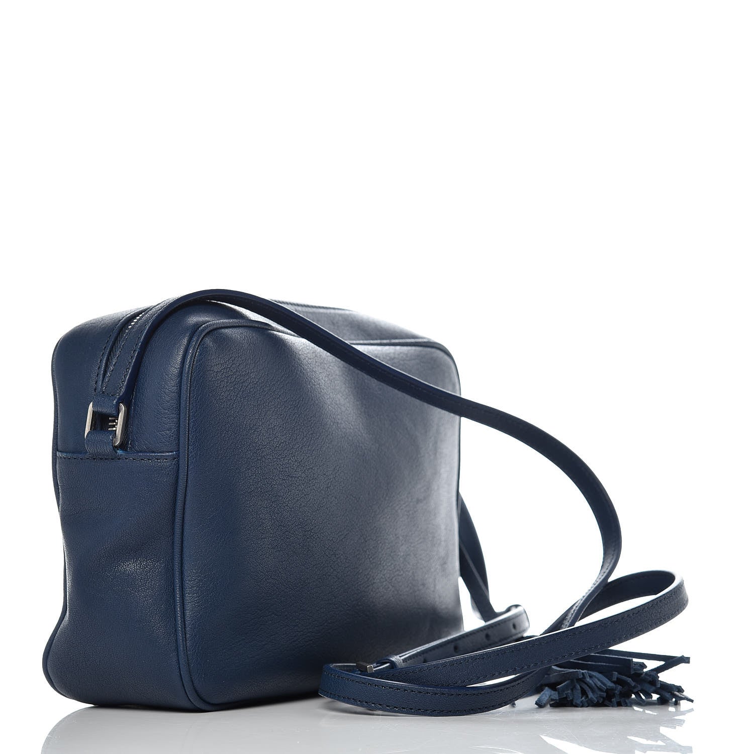 Saint Laurent Calfskin Monogram Small Lou Camera Bag Blue 3 of 9