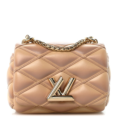 Louis Vuitton Lambskin Malletage Pico GO-14 Beige Pink 1 of 11