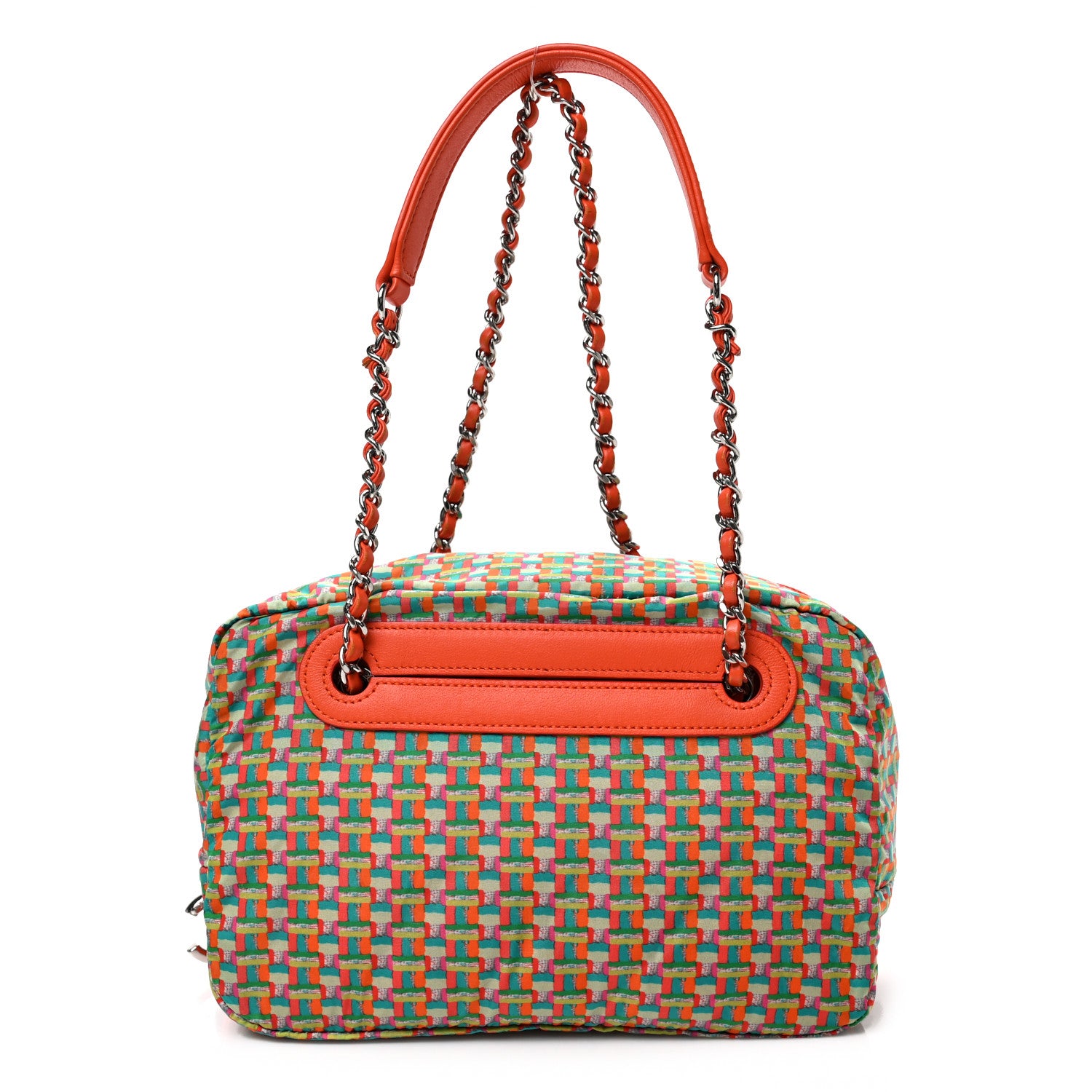 Chanel Rubber Quilted Lambskin Coco Rain Camera Bag Orange 3 of 14