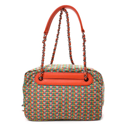 Chanel Rubber Quilted Lambskin Coco Rain Camera Bag Orange 3 of 14