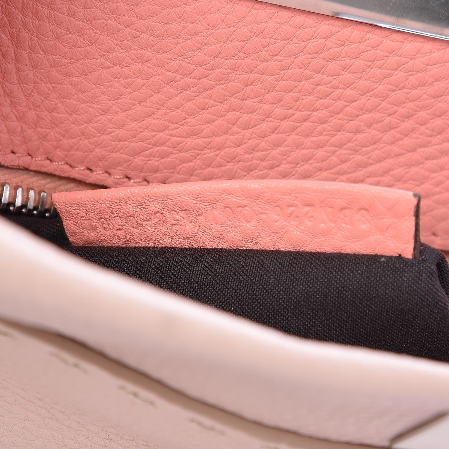 Fendi Cuoio Romano Selleria Bi-Color Medium Peekaboo Iconic Satchel Rosa Plaster Pesca 15 of 45