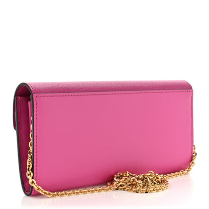 Fendi Vitello King Cruise FF Diamonds Continental Envelope Wallet On Chain Geranio Ciclamino Pilar 3 of 14