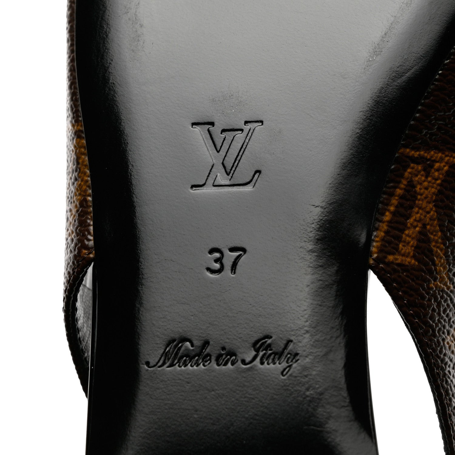 Louis Vuitton Patent Monogram Cherie Slingback Ballerina Flats 37 8 of 11