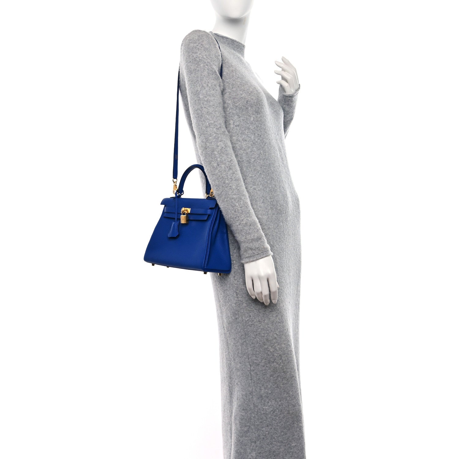 Hermes Togo Kelly Retourne 25 Bleu Royal 2 of 10