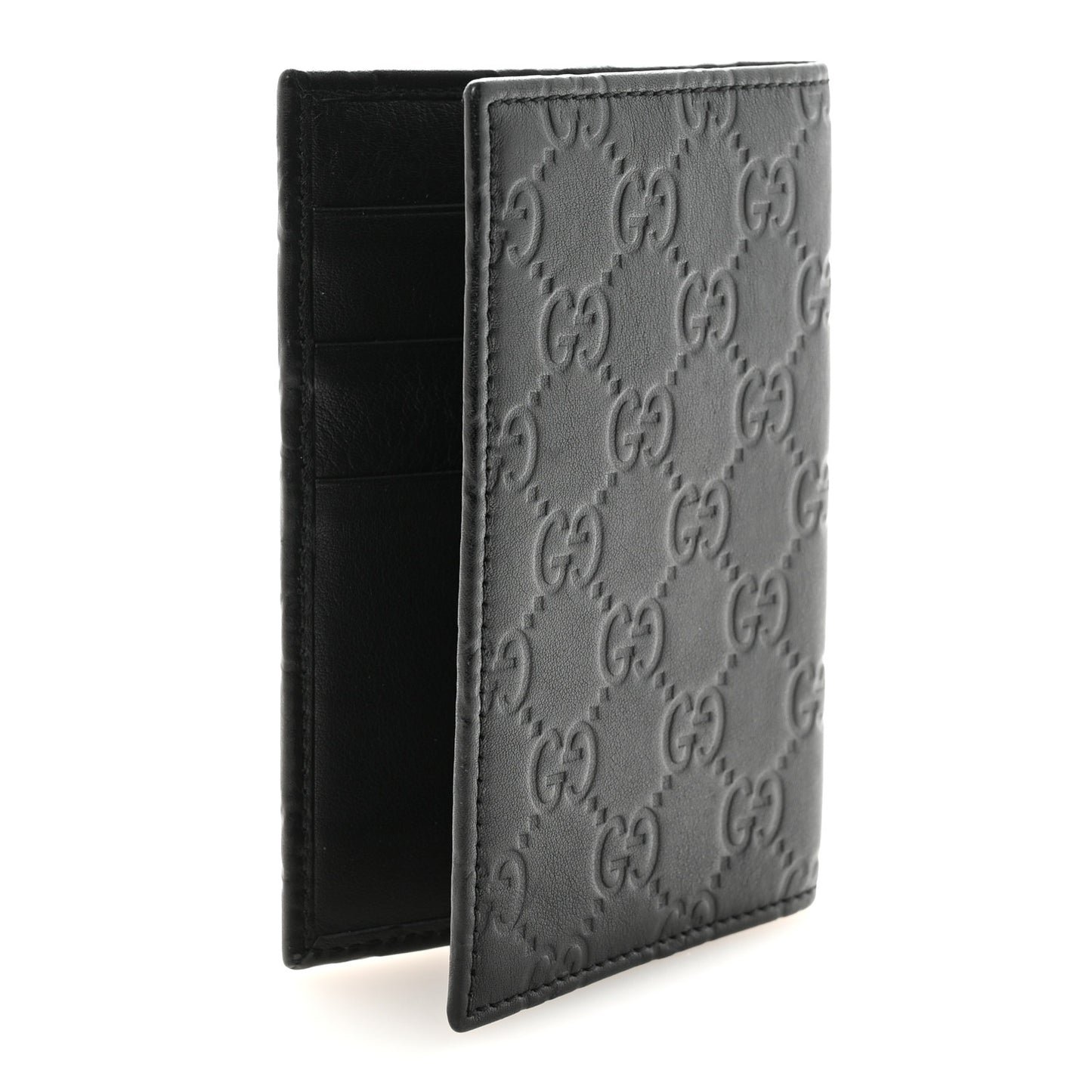 Guccissima Passport Case Black