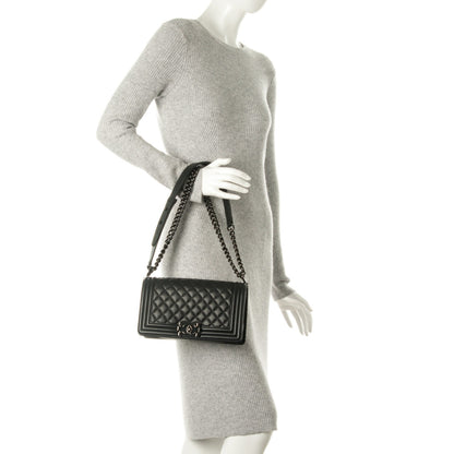 Chanel Caviar Quilted Medium Boy Flap So Black 3 of 9