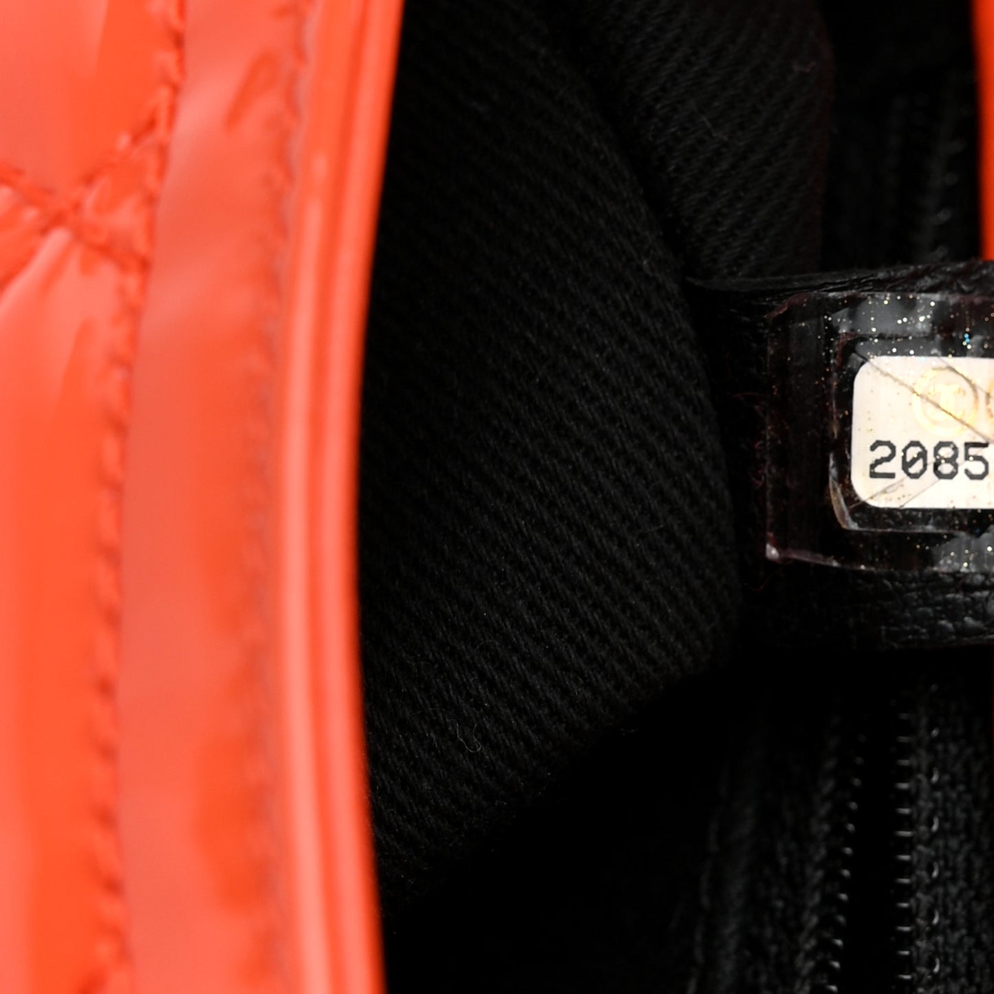 Patent Quilted Small Coco Shine Flap Orange