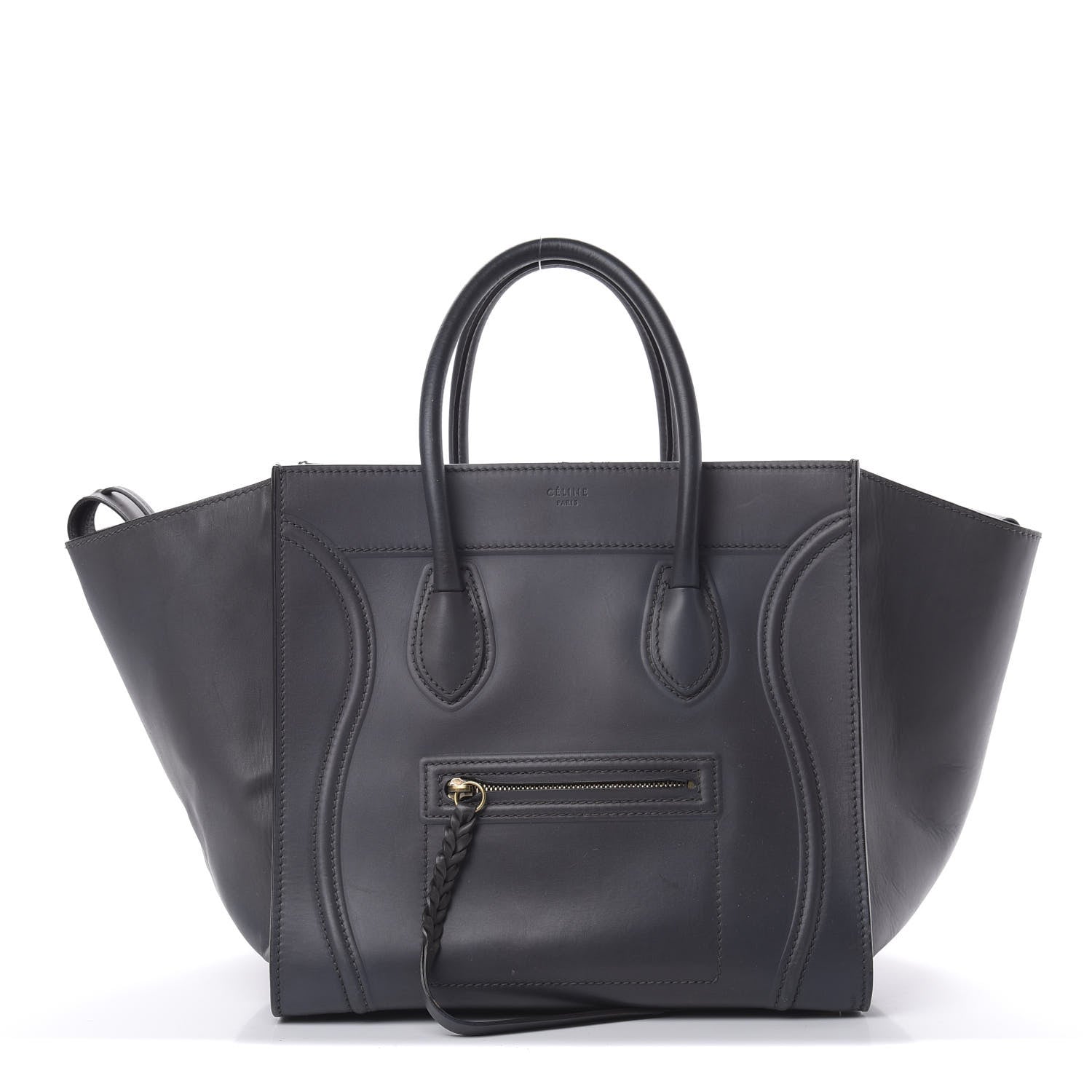 Celine Smooth Calfskin Medium Phantom Luggage Grey 1 of 15