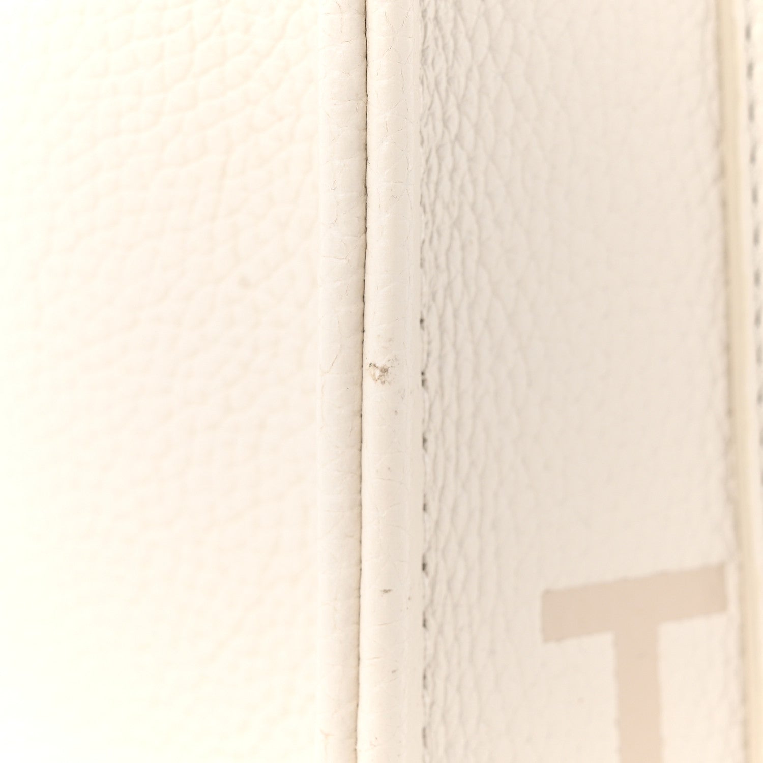 Marc Jacobs Grained Calfskin Mini The Tote Bag Cotton Silver 12 of 13
