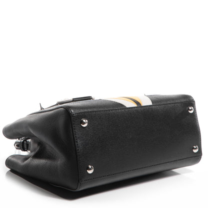Fendi Saffiano Monster Colorblock Petite 2Jours Tote Black 4 of 10
