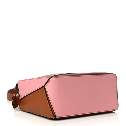 Loewe Calfskin Small Puzzle Bag Tan Medium Pink 4 of 14