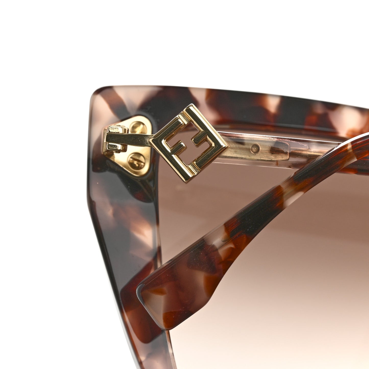 Acetate FF Diamonds Butterfly Sunglasses FE40161F Havana