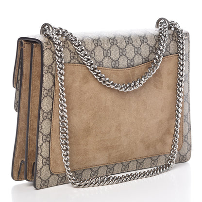 Gucci GG Supreme Monogram Medium Dionysus Shoulder Bag Taupe 3 of 9