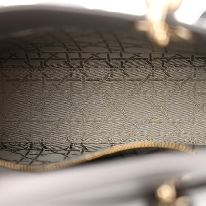 Christian Dior Lambskin Cannage Small My ABCDior Lady Dior Grey 5 of 13