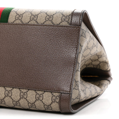 Gucci GG Supreme Monogram Web Medium Ophidia Tote Bag Brown 10 of 10