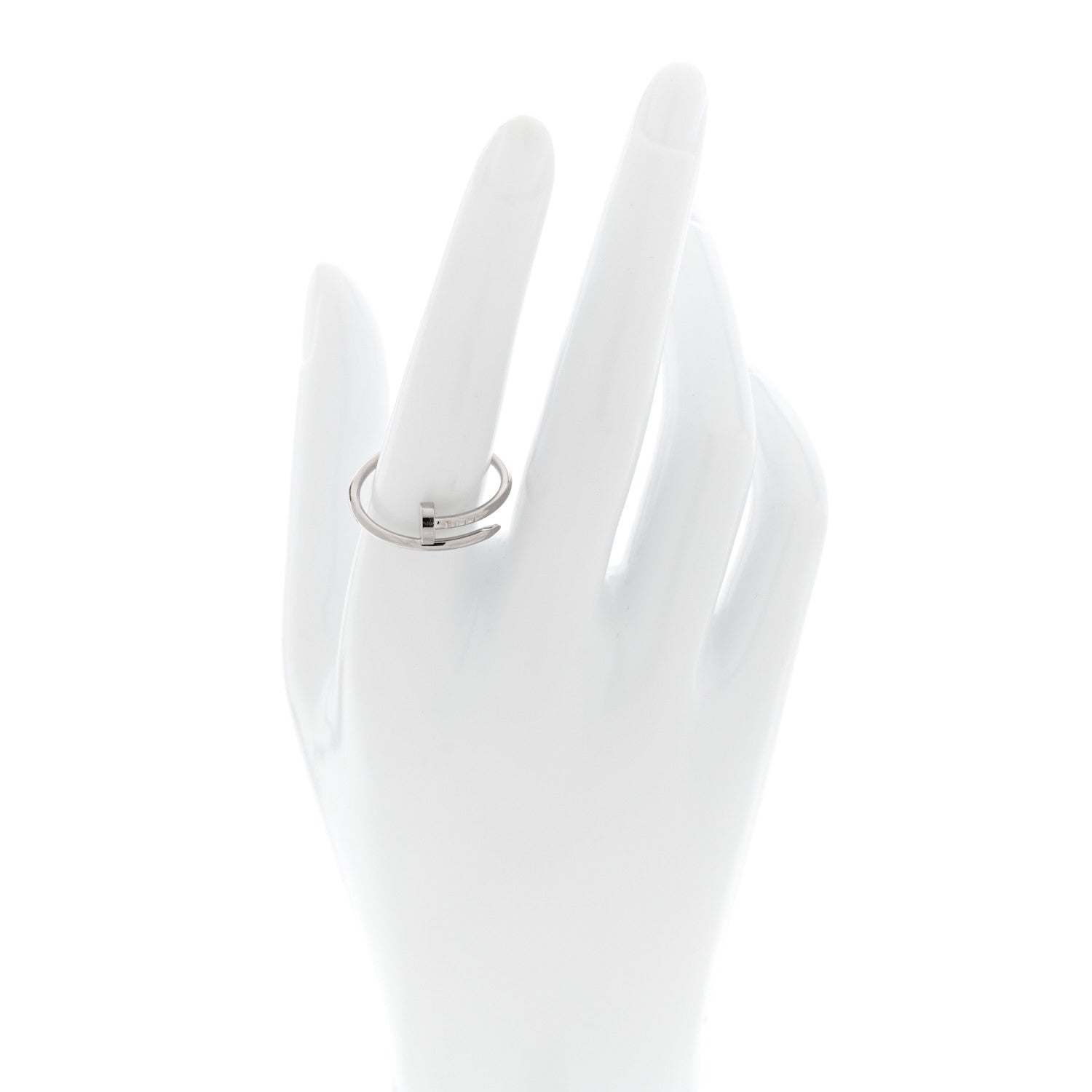 Cartier 18K White Gold Small Juste Un Clou Ring 60 9 2 of 5