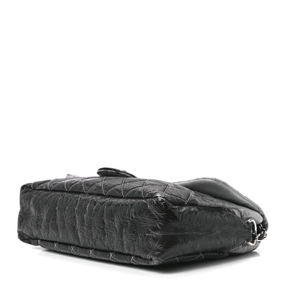 Chanel Vinyl Quilted Jumbo Melrose Degrade Flap Black 9 of 11