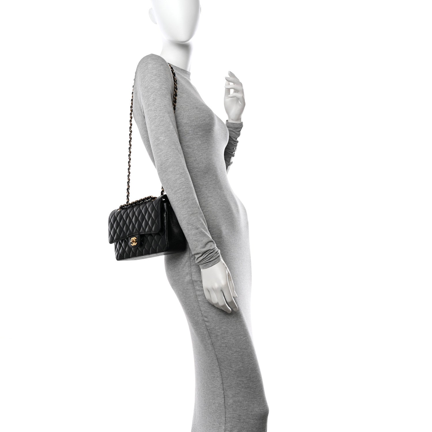 Chanel Caviar Quilted Medium Double Flap Black 2 of 11