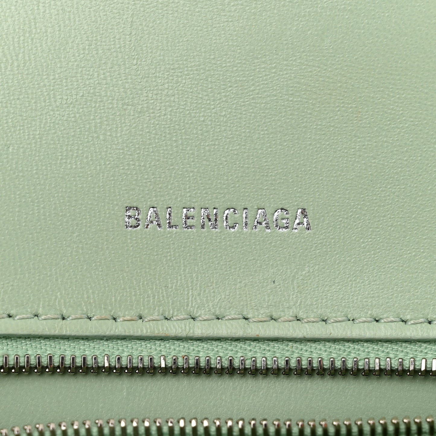 Shiny Box Calfskin Small Hourglass Top Handle Bag Light Green